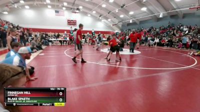 76-78 lbs Round 3 - Finnegan Hill, Eaton WC vs Blake Spaeth, Platte Valley Jr. Wrestling