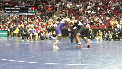 3A-215 lbs Semifinal - Dreshaun Ross, Fort Dodge vs Kolby Gibbons, Johnston