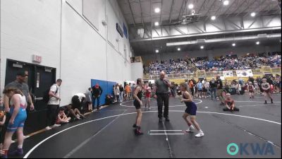 70 lbs Consolation - Karleigh Sneed, Chickasha Youth Wrestling vs Violet Mayfield, Madill Takedown