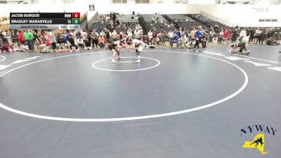 126 lbs Quarterfinal - Bradley Maranville, 518 Grapplers vs Jacob Burgos, Washingtonville Wizards Wrestling