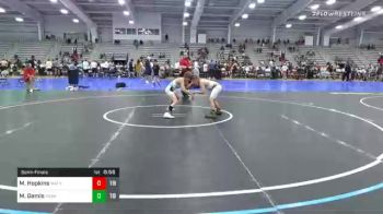 95 lbs Semifinal - Mason Hopkins, MatHawks vs Mason Damis, Revival Black