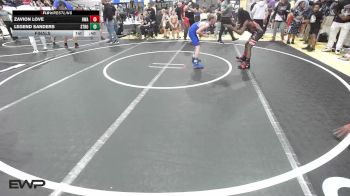 85 lbs Final - Zavion Love, HURRICANE WRESTLING ACADEMY vs Legend Sanders, Stroud Youth Wrestling Club