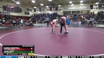 220 lbs 5th Place Match - Gavin Vesey, Williamsburg vs Carson Bromwell, Clear Creek-Amana