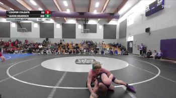 Boys 108 lbs Cons. Semi - Jaxon Headrick, Shasta Boys vs Cooper Colgate, Evergreen Boys