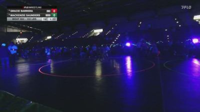 155 lbs Cons. Semis - Mackenzie Saunders, White Rhino vs Gracie Barrera, Defiant Wrestling Club