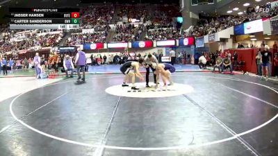 AA - 144 lbs Cons. Round 1 - Carter Sanderson, Billings West vs Jaeger Hansen, Butte