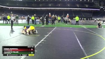 Girls - 190 lbs Quarterfinal - Maddisyn Miller, Ovid-Elsie HS vs Ayana Marshall, Watervliet HS