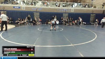 90 lbs Cons. Semi - Declan Bowen, Grangeville Youth Wrestling vs Damian Leon, Marsing