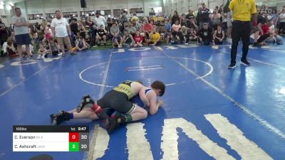 100 lbs Pools - Caleb Everson, 84 Athletes (VA) vs Croix Ashcraft, Jacket W.C.