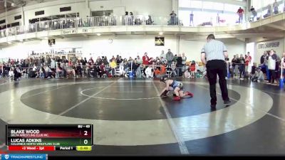 49 lbs Champ. Round 1 - Blake Wood, Delta Wrestling Club Inc. vs Lucas Adkins, Columbus North Wrestling Club