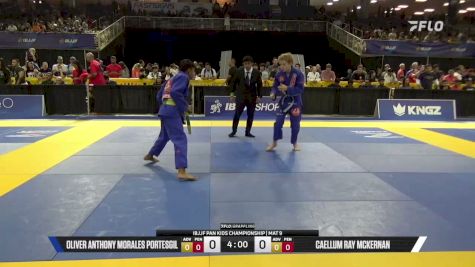 Oliver Anthony Morales Portesgil vs Caellum Ray McKernan 2026 Pan Kids Jiu-Jitsu IBJJF Championship