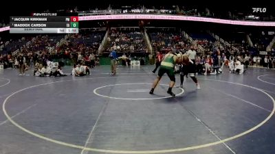 1A 285 lbs Semifinal - Maddox Carson, Eastern Randolph High School vs Jacquin Kirkman, Pamlico County High School