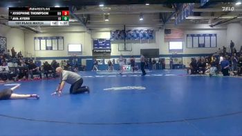 Girls 114 lbs 1st Place Match - Ava Ayers, Ocean Springs Women vs Josephine Thompson, D`Iberville High School