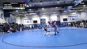 Girls 100 lbs 5th Place Match - Kyra Garcia, Freeport vs Myla Sikes, Saraland