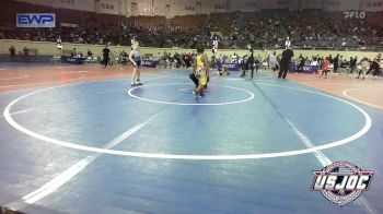 60 lbs Consi Of 8 #1 - Khalil Douglas, Clinton Youth Wrestling vs Gunnar Coltharp, Harrah Little League Wrestling