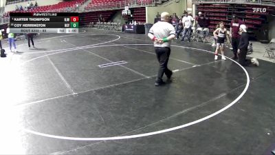 85 lbs Cons. Semi - Coy Herrington, NCYAC vs Karter Thompson, Norfolk Jr Wrestling