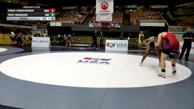 Cadet Boys Upper - 175 lbs Semis - Troy Marquez, Junipero Serra High School Wrestling vs Trent Christensen, Ukiah High School Wrestling