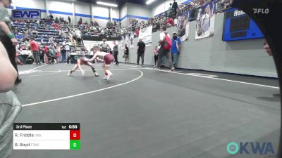 49 lbs 3rd Place - Ryker Friddle, Unattached vs Brody Boyd, Team Tulsa Wrestling Club