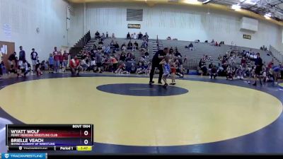 45 lbs Quarterfinal - Wyatt Wolf, Perry Meridian Wrestling Club vs Brielle Veach, Rhyno Academy Of Wrestling