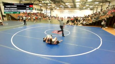 165 lbs Cons. Round 4 - James Dozier, Marian University (IN) vs Justin Sweeney, Case Western Reserve