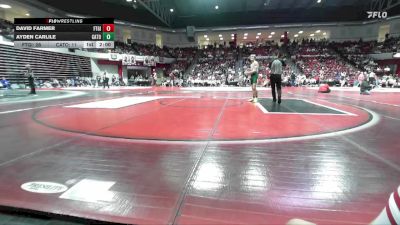 132 lbs Quarterfinals (8 Team) - Carlos Ramirez, FT. GIBSON vs Logan Hargrove, CATOOSA