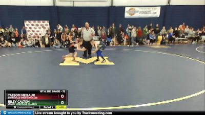 72 lbs Semifinal - Riley Calton, Legacy Wrestling Academy vs Taesom Neibaur, Bonneville Wrestling Club