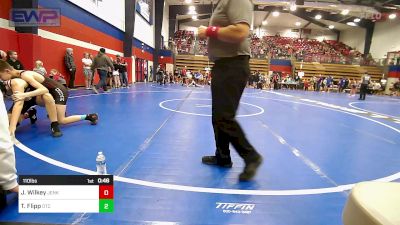 110 lbs Rr Rnd 1 - Jaxon Wilkey, Jenks Trojan Wrestling Club vs Tanner Flipp, Owasso Takedown Club