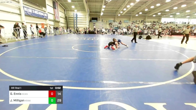 95 lbs Rr Rnd 1 - Gavin Ennis, Scanlan Wrestling Academy vs JT Milligan ...