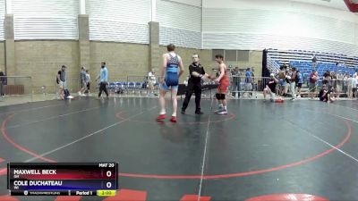 132 lbs Cons. Round 4 - Maxwell Beck, OH vs Cole DuChateau, WI