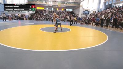 132 lbs Champ. Round 1 - Cooper Miller, Wilmington Friends H S vs Andrew Amalfitano, Woodbridge H S