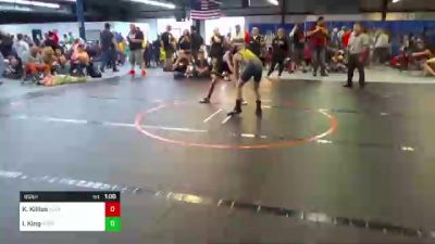 85 lbs Quarterfinal - Kashton Killius, All American vs Izabella King, Team Rock & Rumble