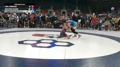 132 lbs Cons. Sub-rd Of 64 - Carl Andrade, Virginia vs Brayden Hawes, Minnesota