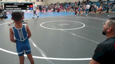 43-45 lbs Champ. Round 3 - Adrian Quiroz, 208 Spartan WC vs Santiago Valencia, Cougar Wrestling Club