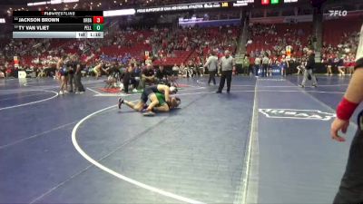 3A-165 lbs Cons. Round 2 - Ty Van Vliet, Pella vs Jackson Brown, Urbandale