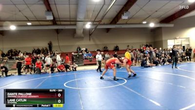 285 lbs Champ. Round 1 - Dante Pallone, Western Colorado University vs Lane Catlin, Wyoming