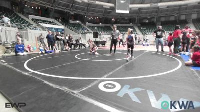 65 lbs Rr Rnd 2 - Stella McCarther, Oklahoma Supergirls 9U vs Emyle Thompson, LA Smashers