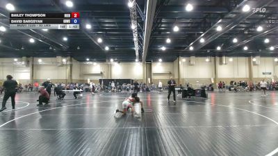 92 lbs Semifinal - Bailey Thompson, Beebe Trained vs David Sargsyan, Golden Bears Wrestling Club