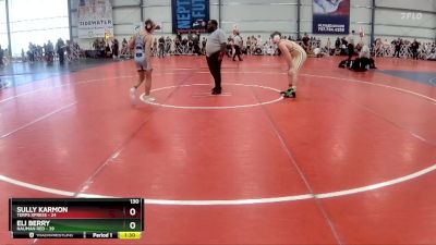 130 lbs Rd# 10- 4:00pm Saturday Final Pool - Eli Berry, Nauman Red vs Sully Karmon, Terps Xpress