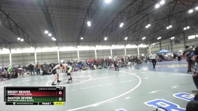 147 lbs Cons. Round 3 - Daxton Severe, Raft River Middle School vs Brody Reaves, Canfield Middle School