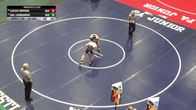 140 lbs Consi Of 32 #1 - Lucas Greene, Grove City vs Sal Lombardo, Nazareth