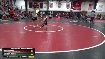 Quarterfinal - Amzi Hawes, Fort Madison Wrestling Club vs Jensen Jones, Camp Point Kids Club