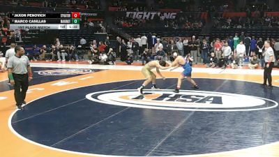 2A 190 lbs 1st Place Match - Jaxon Penovich, Arlington Heights (St. Viator) vs Marco Casillas, Mahomet (M.-Seymour)
