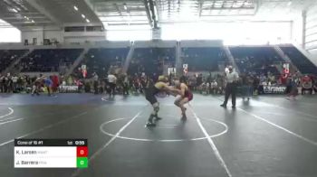 132 lbs Consi Of 16 #1 - Kent Larsen, Manti Templars vs Jonathan Barrera, Piranhas