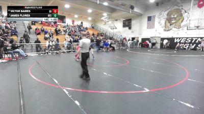 215 lbs Quarterfinal - Victor Baires, Garden Grove vs James Flores, Western