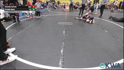 67 lbs Quarterfinal - Boone Hayes, Weatherford Youth Wrestling vs Ryder Real, Sallisaw Takedown Club