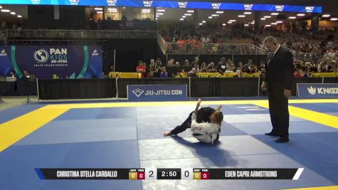 Eden Capri Armstrong vs Christina Stella Carballo 2025 Pan Kids Jiu-Jitsu IBJJF Championship