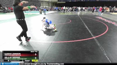 82 lbs Cons. Round 3 - Delilah Wiggins, Hoquiam Jr. Grizzly Wrestling Club vs Lileeah Johnson, Steelclaw Wrestling Club