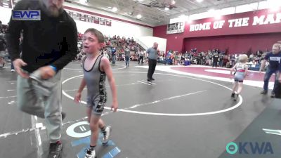 55 lbs Consi Of 8 #1 - Barrett Snyder, Cushing Tigers vs Zackary Mangum, Perry Wrestling Academy