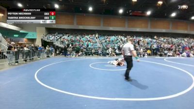 145 lbs Cons. Round 2 - Peyton Heckman, Churchill County vs Tabitha Brockelsby, Churchill County