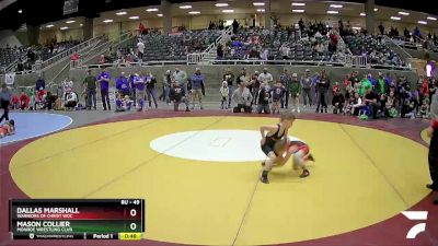 49 lbs Quarterfinal - Dallas Marshall, Warriors Of Christ WOC vs Mason Collier, Monroe Wrestling Club